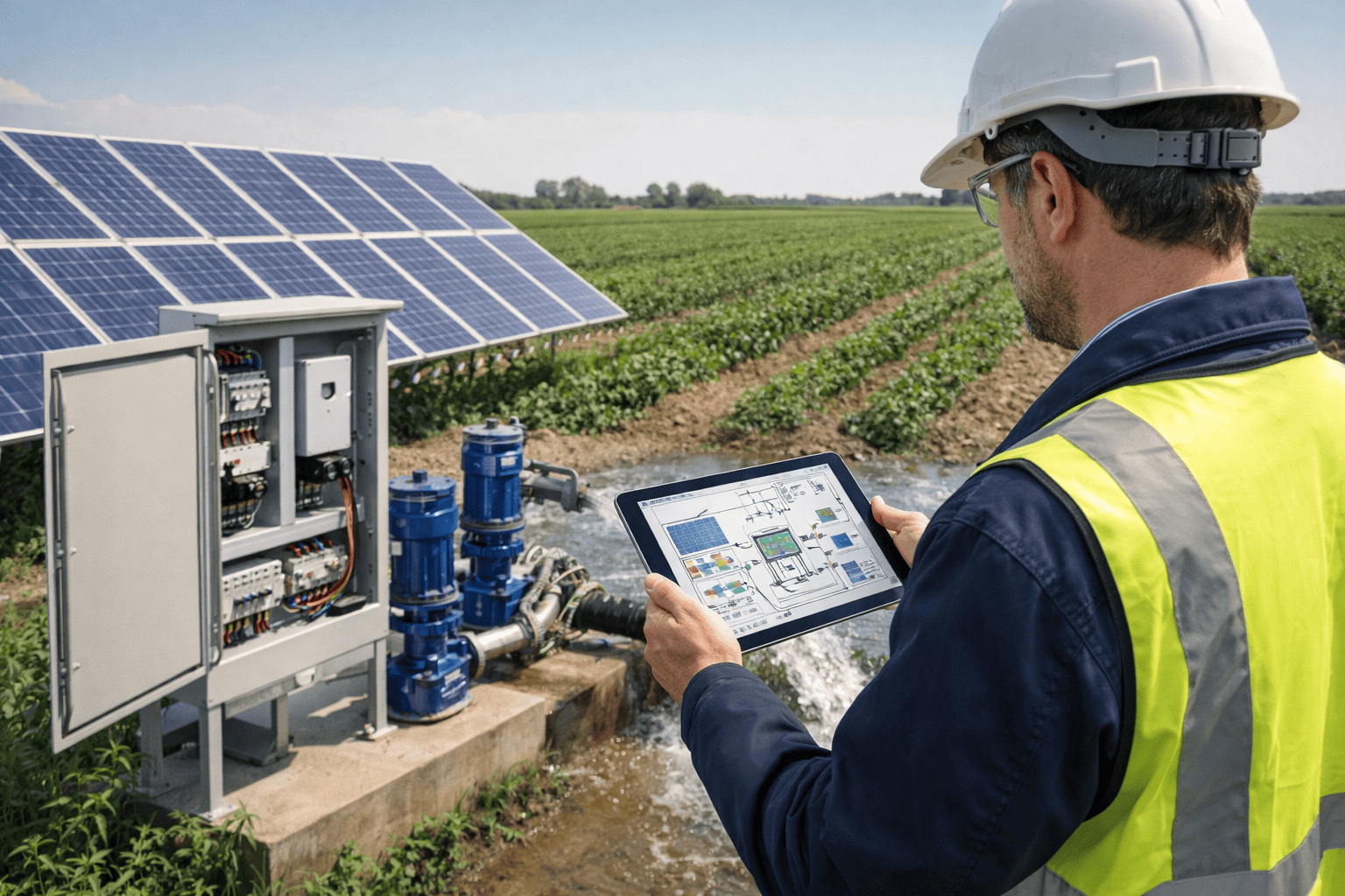 Agricultural solar energy irrigation systems